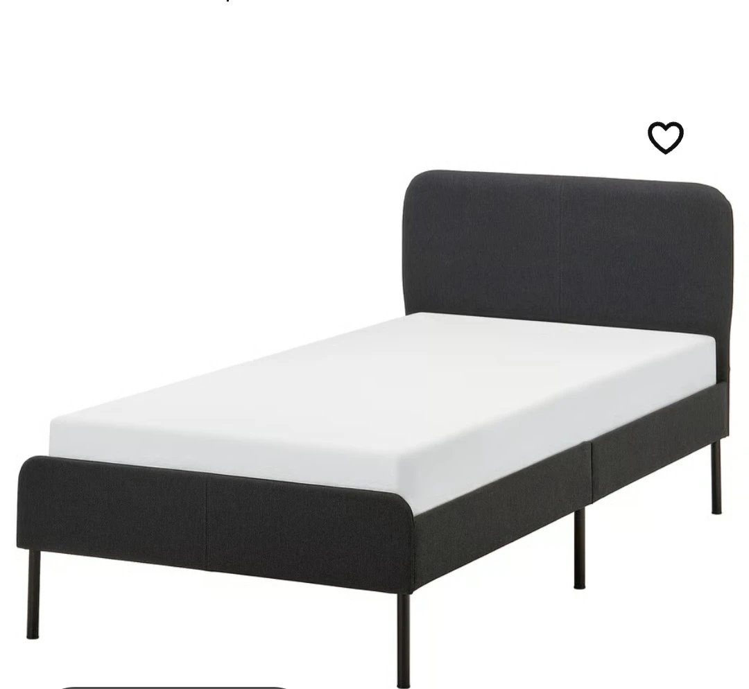 IKEA NEIDEN Bed Frame Single Charcoal Grey