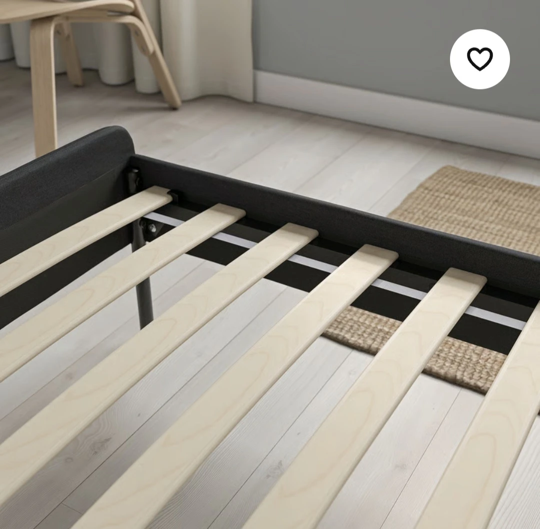 IKEA NEIDEN Bed Frame Single Charcoal Grey - photo 2
