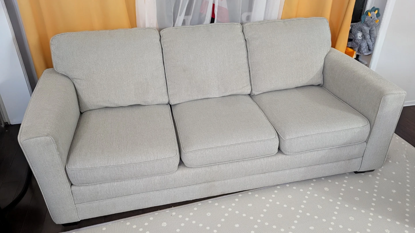 Light Grey 3-Seater Sofa | Used - photo 2