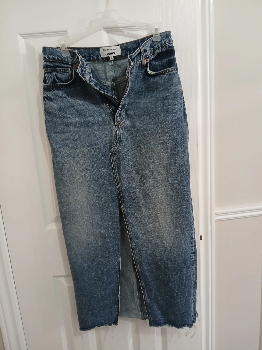 Reformation Denim Maxi Skirt Size 26 - photo 4
