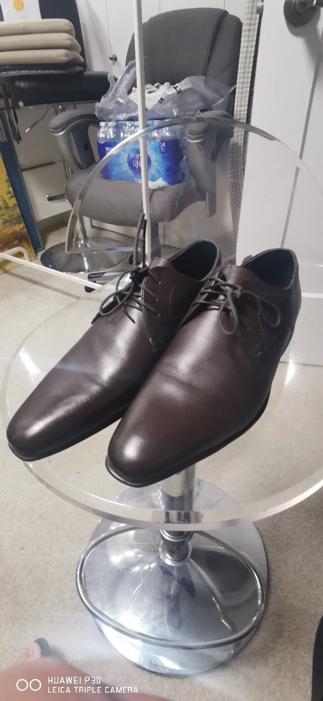 Next Design Brown Leather Dress Shoes