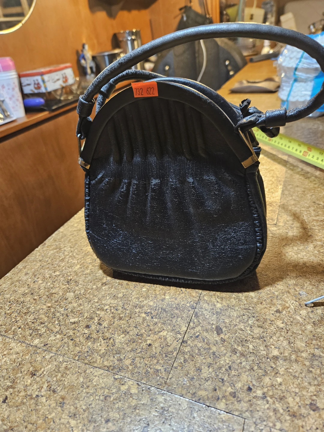 Black Faux Leather Handbag - photo 2