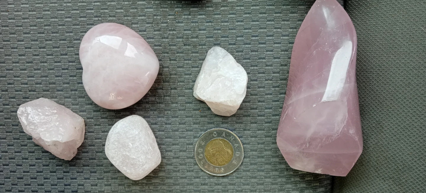 Collection of Rose Quartz and Pyrite Crystals - photo 5