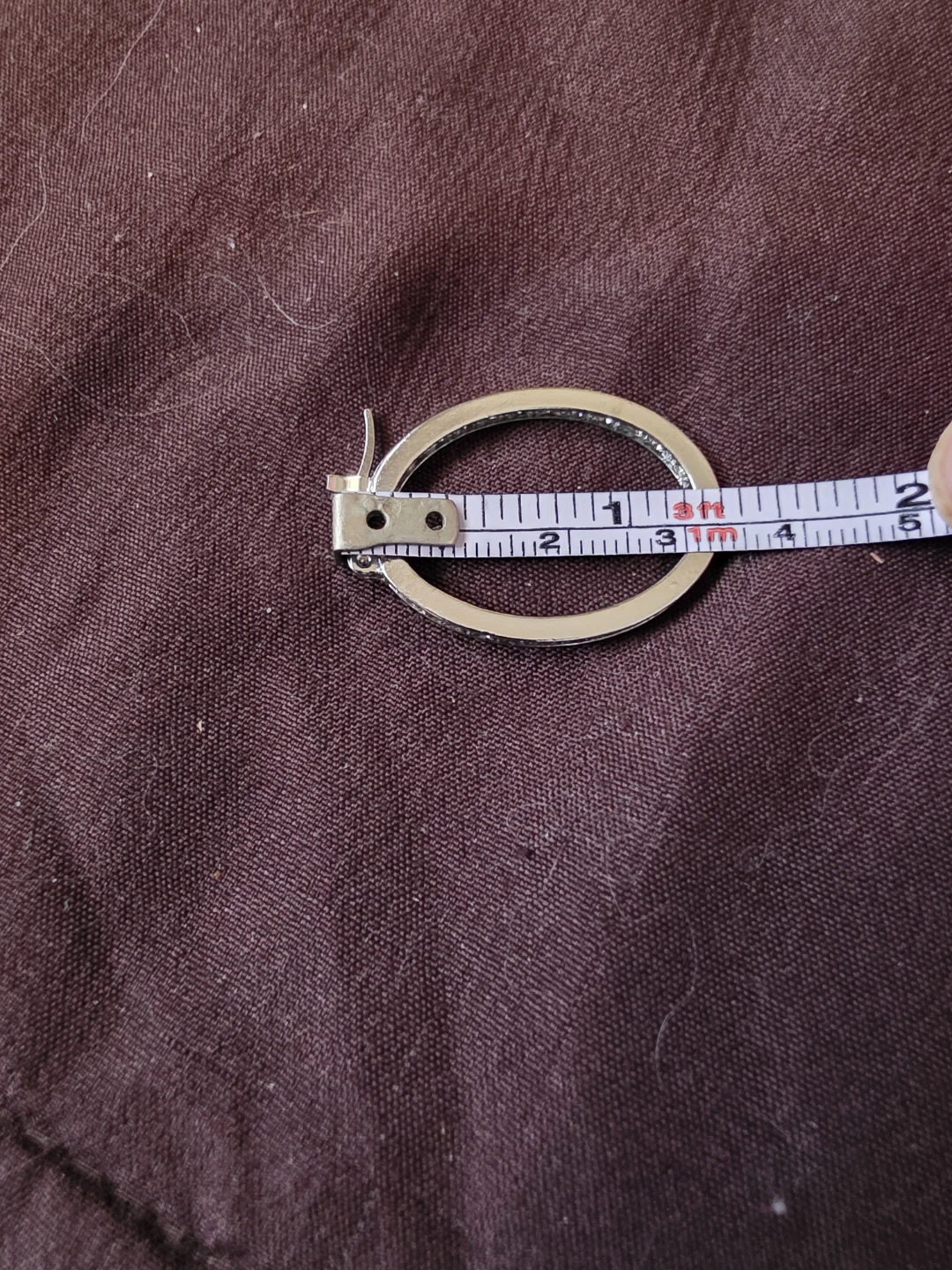 Silver Hoop Earrings with Rhinestones - photo 3