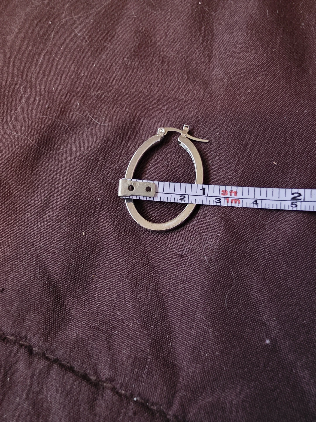 Silver Hoop Earrings with Rhinestones - photo 4
