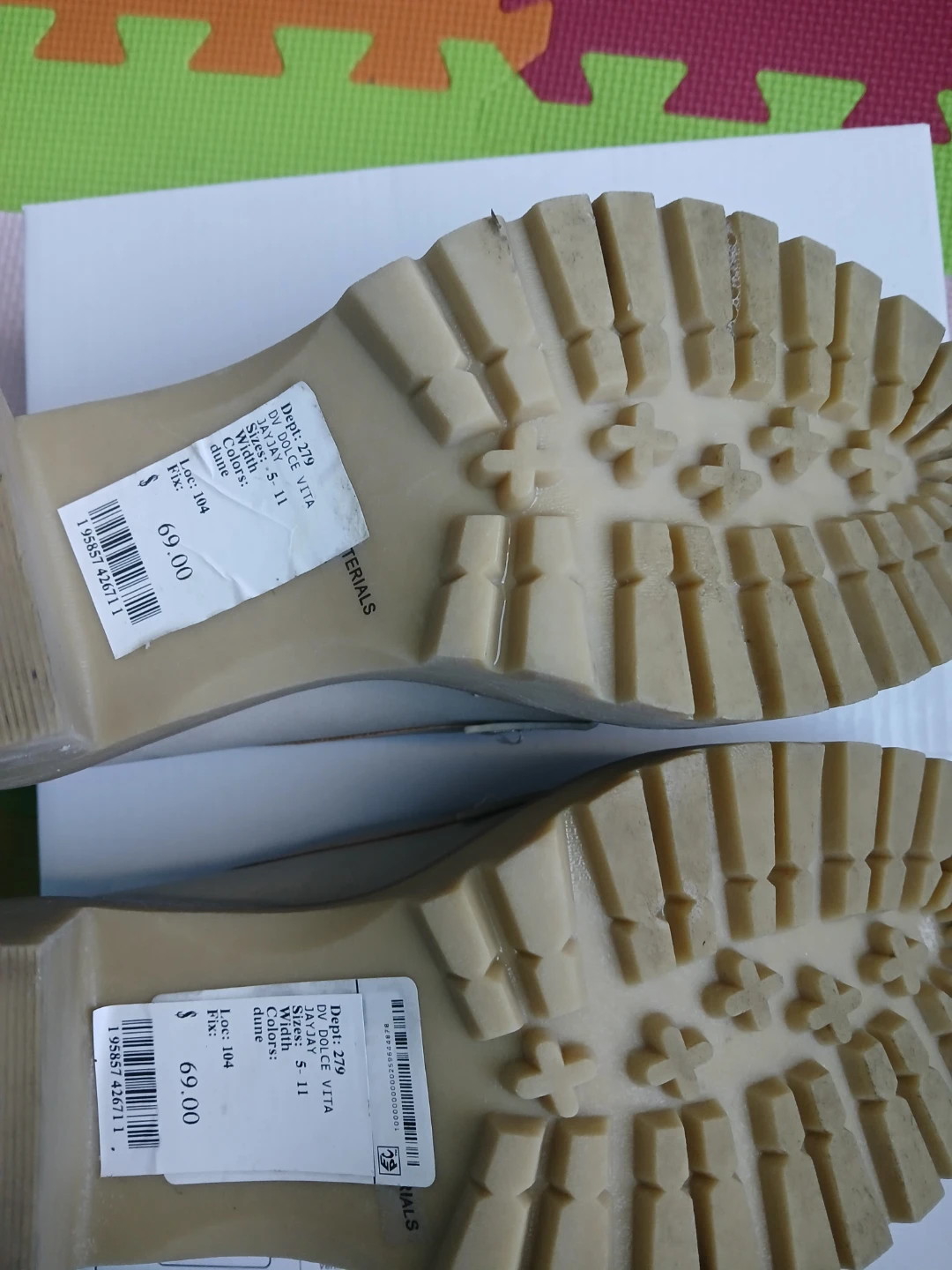 Dolce Vita Beige Leather Loafer Heels - photo 2