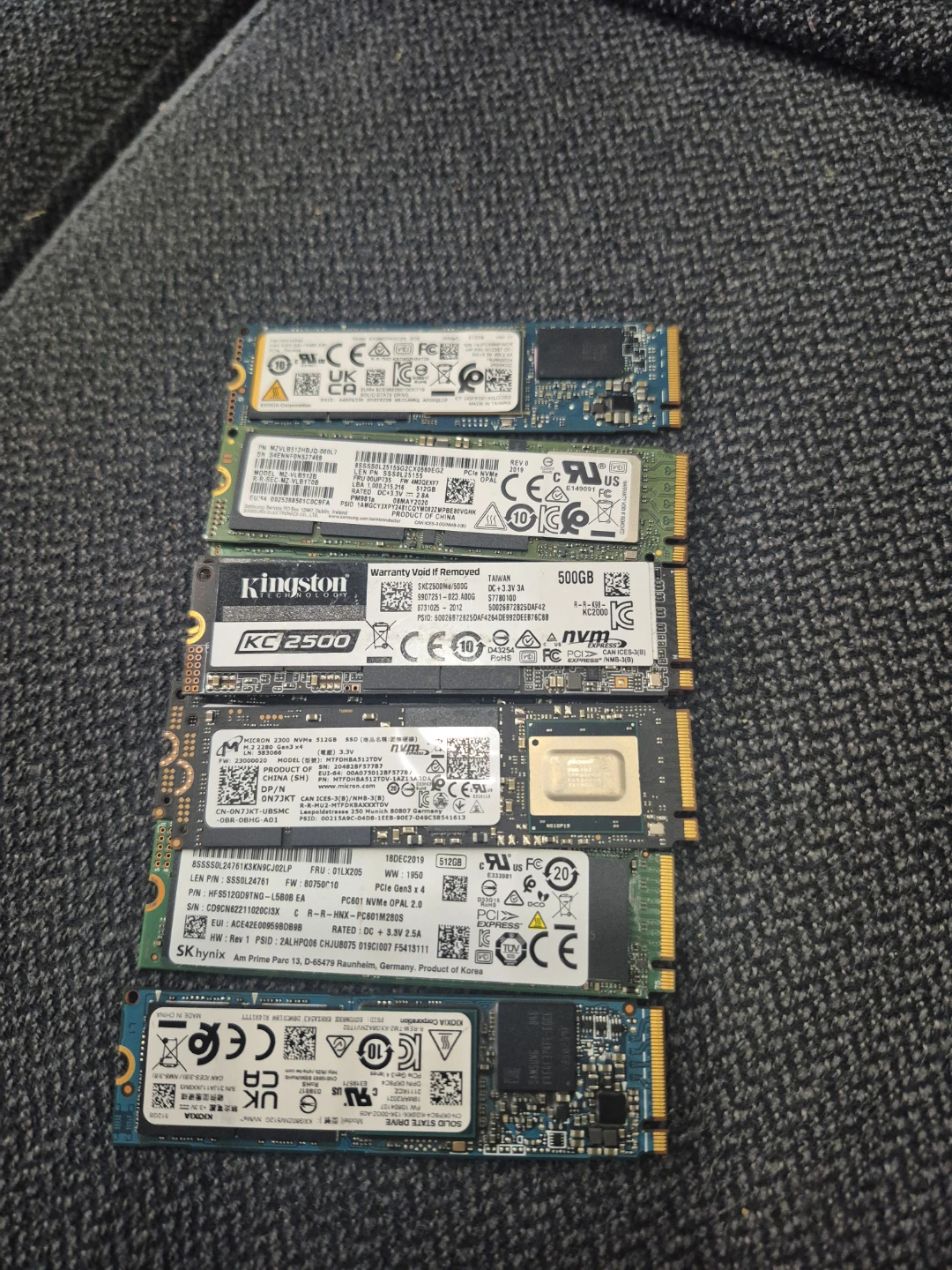 500GB NVMe SSDs - Kingston, Micron, SK Hynix