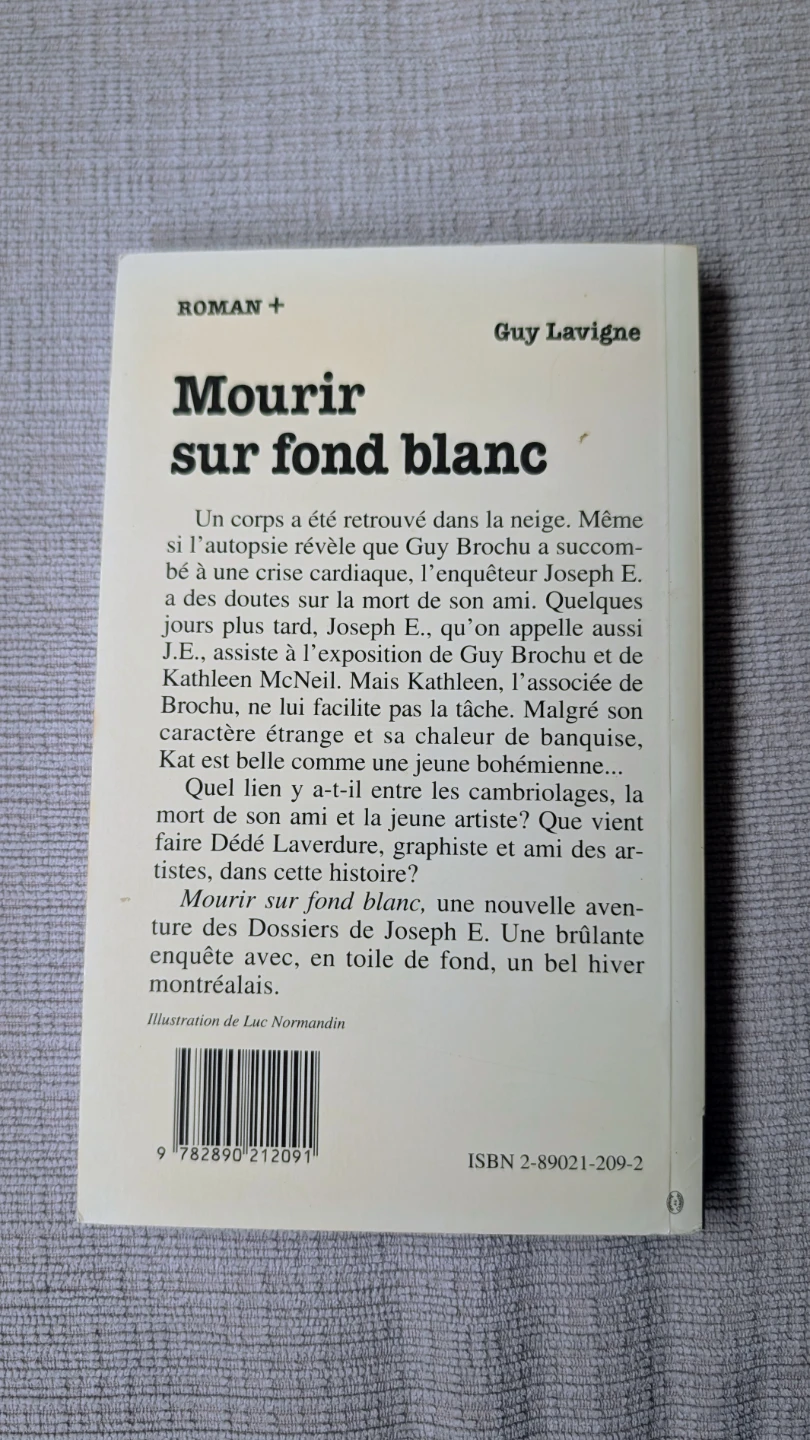 Mourir sur fond blanc by Guy Lavigne - French Book - photo 2