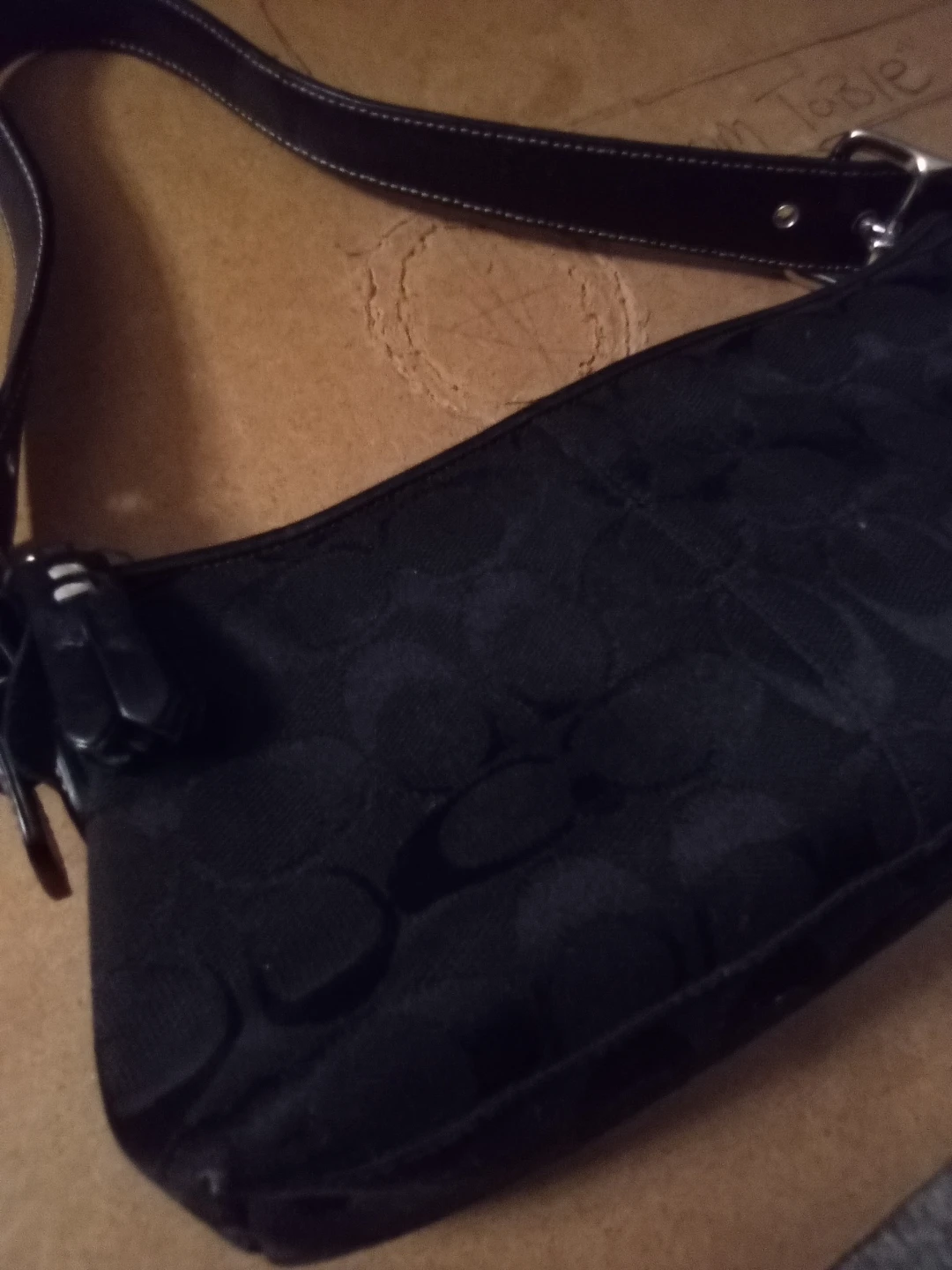 Coach Black Monogram Shoulder Bag - photo 3