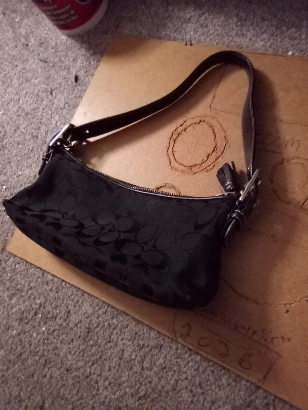 Coach Black Monogram Shoulder Bag - photo 5