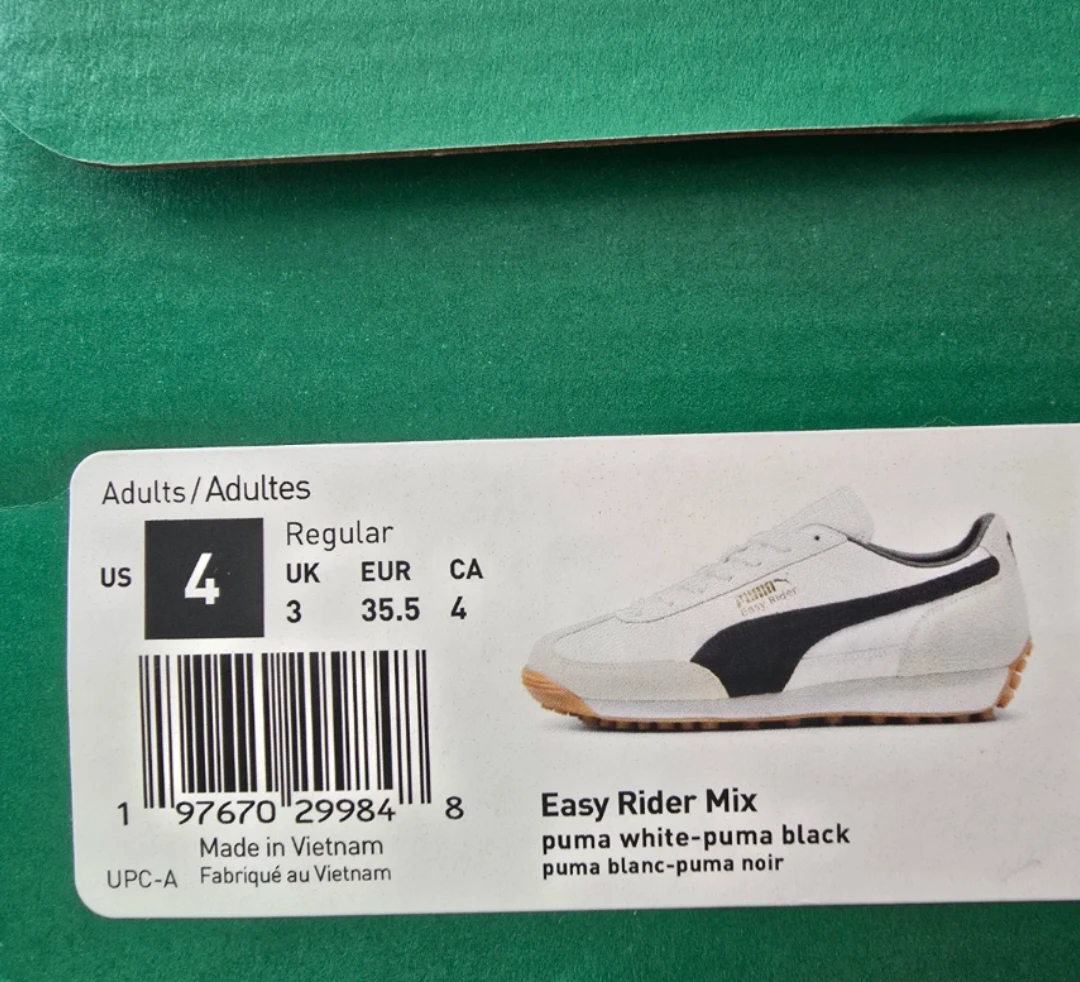 [Brand New] Puma Easy Rider Mix White/Black Shoes - Size US 4 - photo 5