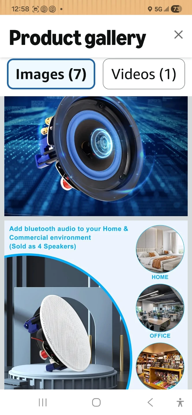 4 x In-Ceiling Speakers with Removable Grilles - photo 2