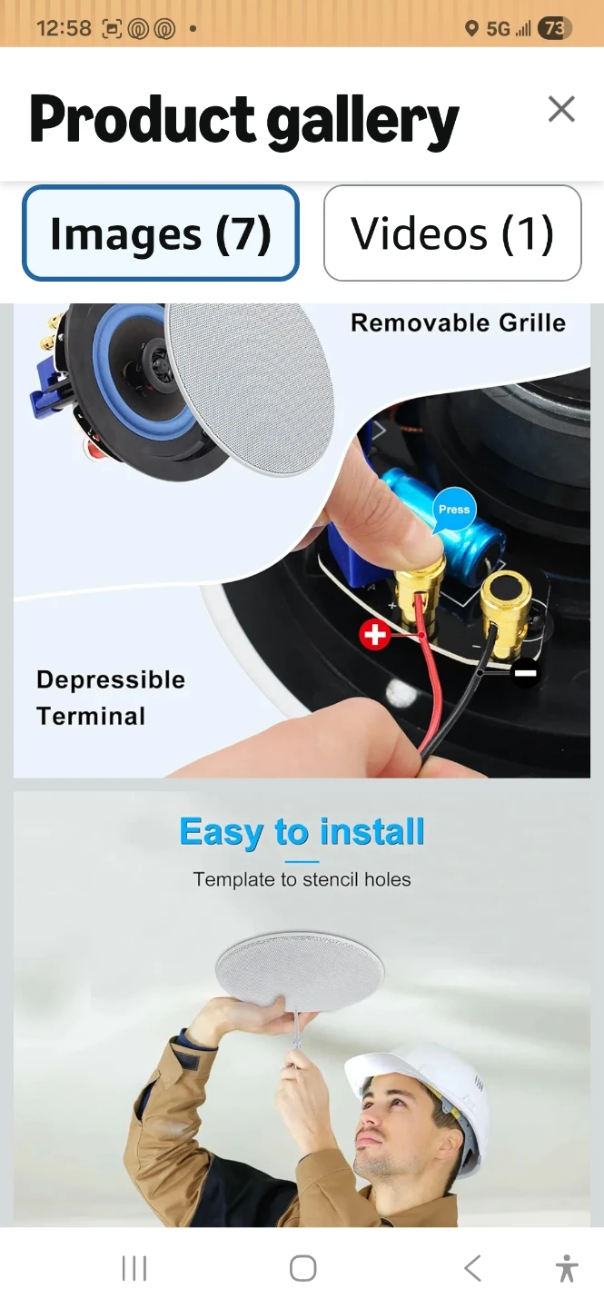 4 x In-Ceiling Speakers with Removable Grilles - photo 3