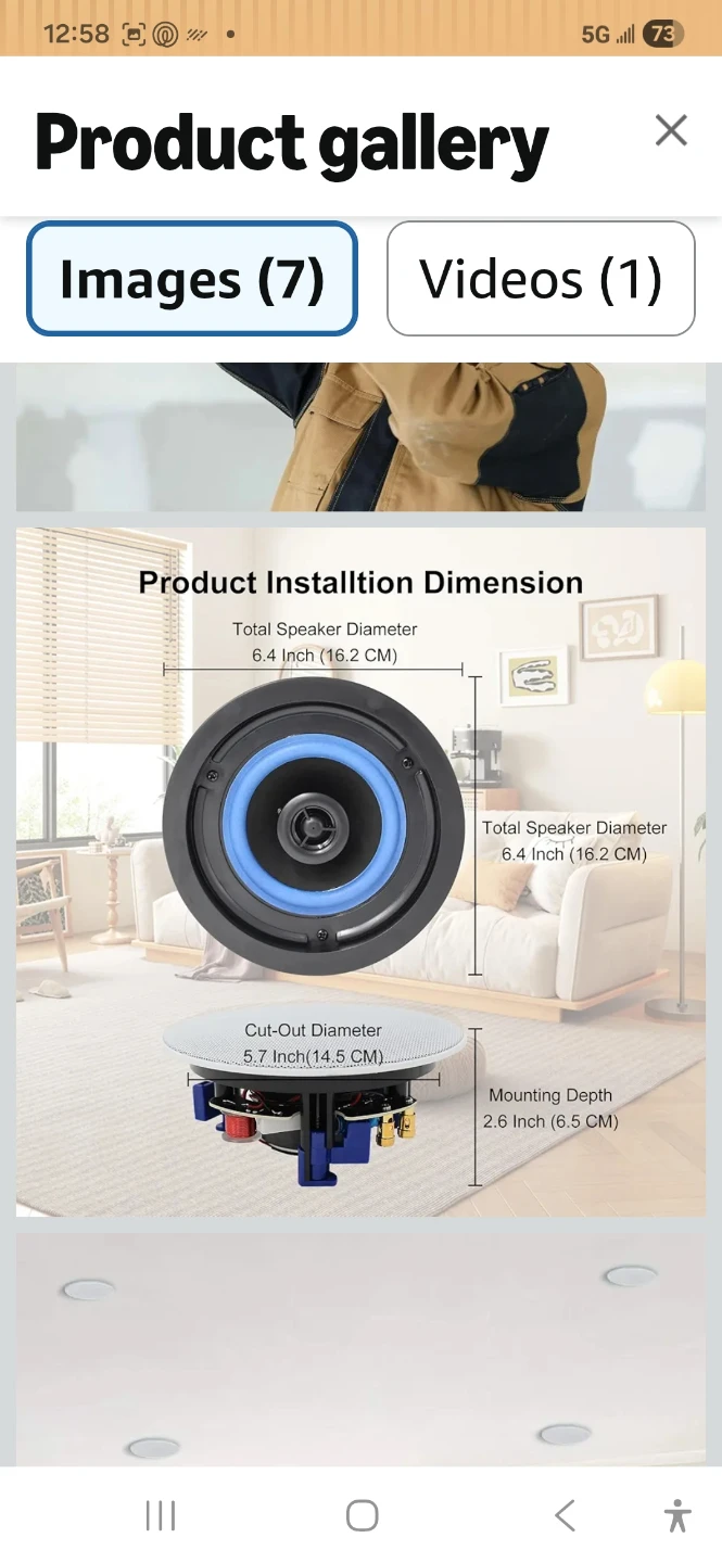 4 x In-Ceiling Speakers with Removable Grilles - photo 4