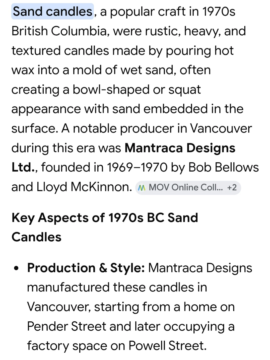 Vintage, MCM Sandcast Candle - photo 5