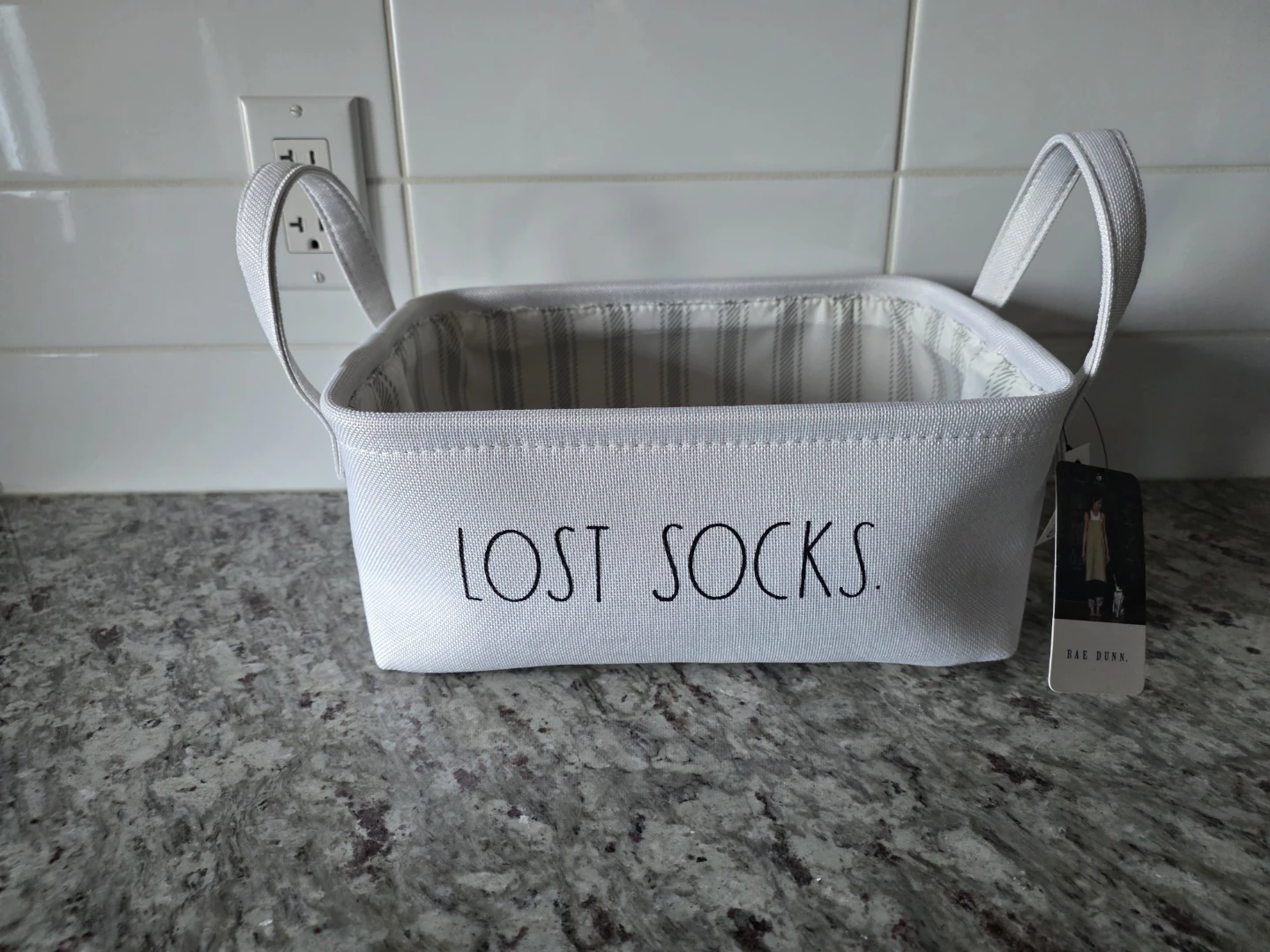 Lost Socks Canvas Basket