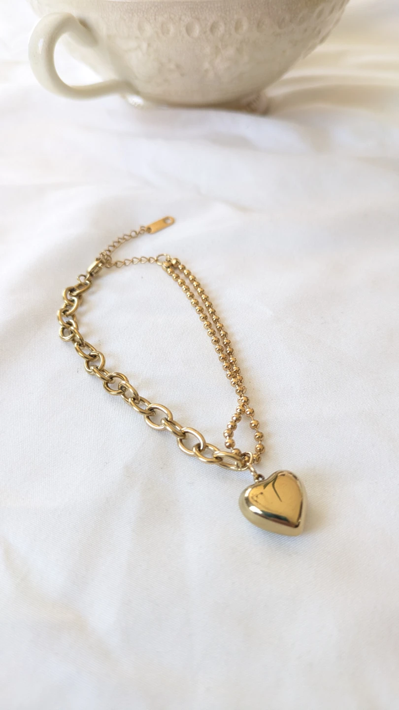 Chunky Heart 18k gold plated 4-piece Tarnish-free Jewelry set 🌷 - photo 2