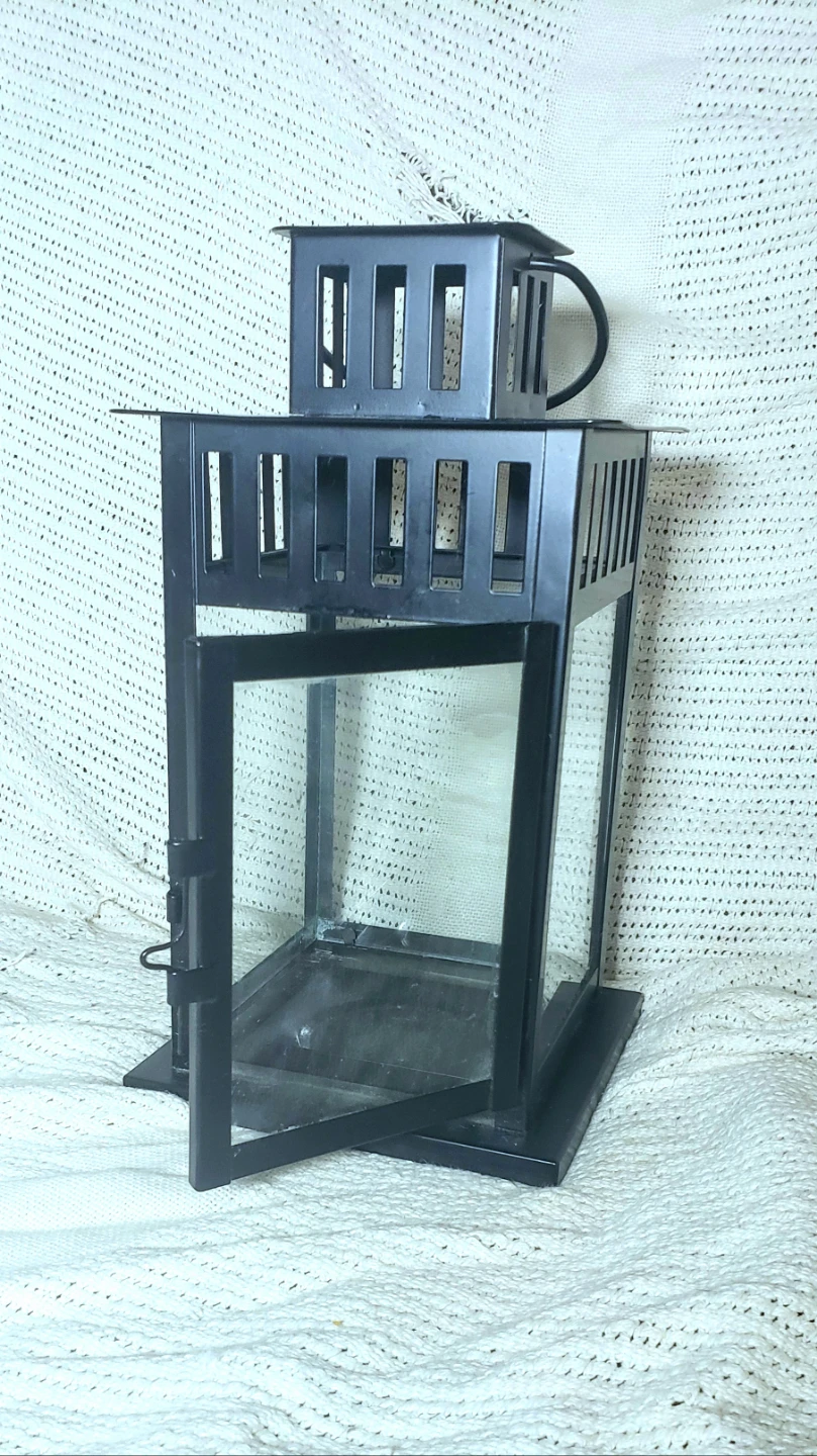 BORBY Indoor/Outdoor Black Lantern for Block Candle - photo 2