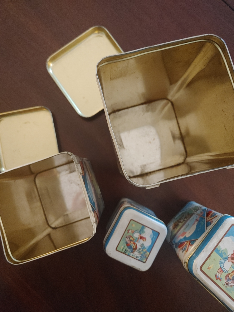 Vintage nesting tin set - photo 3