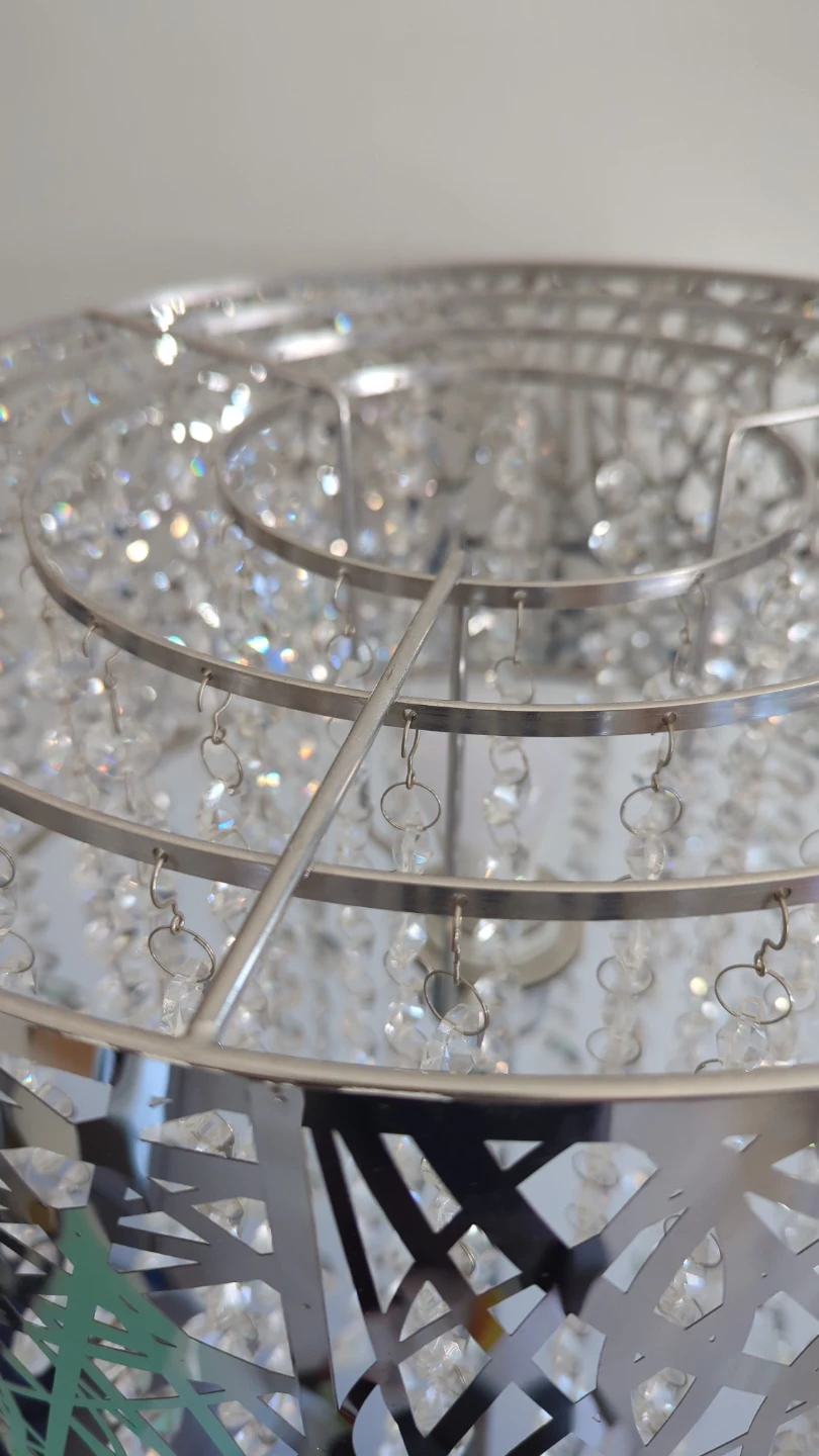 2 Silver Floor Lamps with Crystal Accents - photo 5