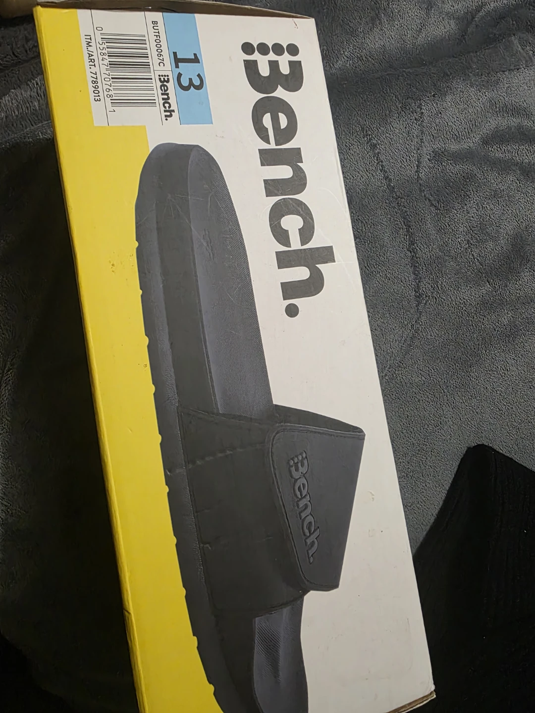 Bench Men's Black Slides - Size 13
