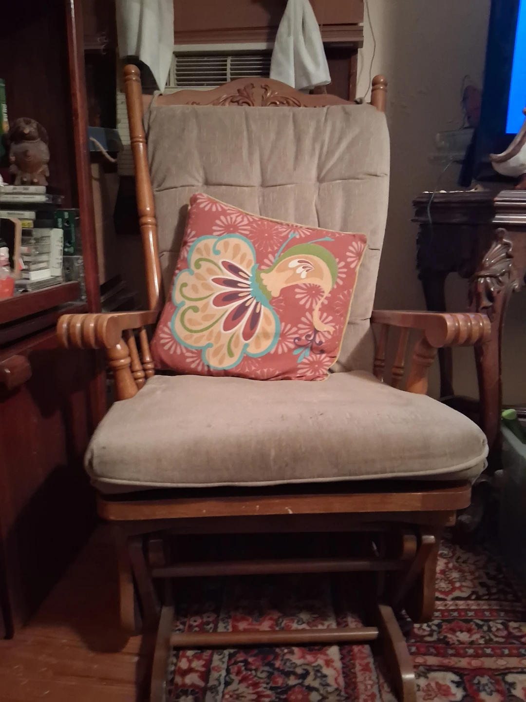Wooden Glider Rocking Chair with Cushions - photo 2