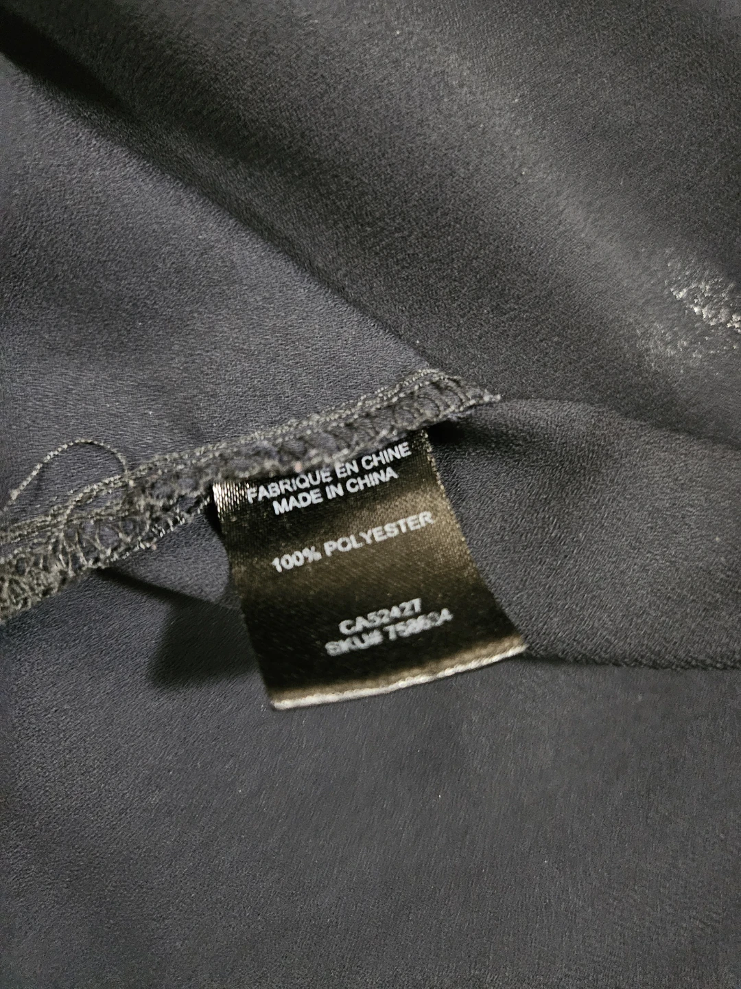 Black 100% Polyester Blouse - photo 3