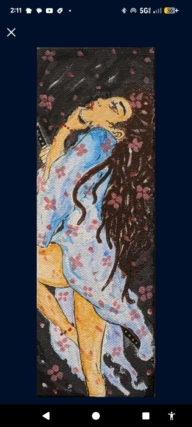 Lady Geisha Hand-painted Artwork