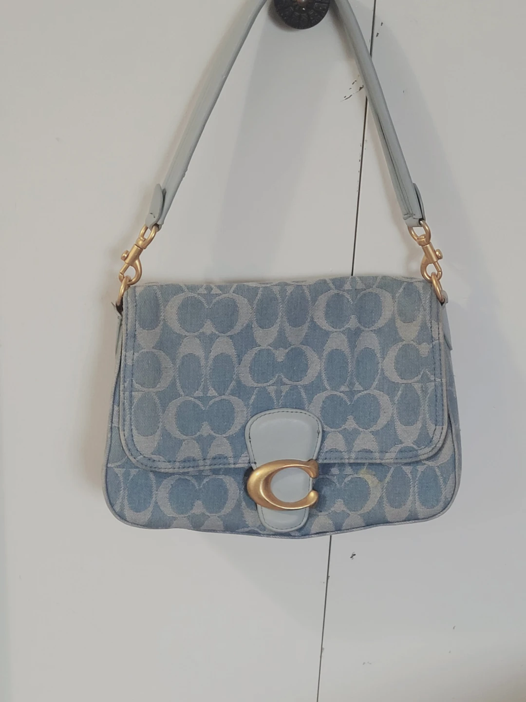 Coach Denim Monogram Shoulder Bag - photo 3