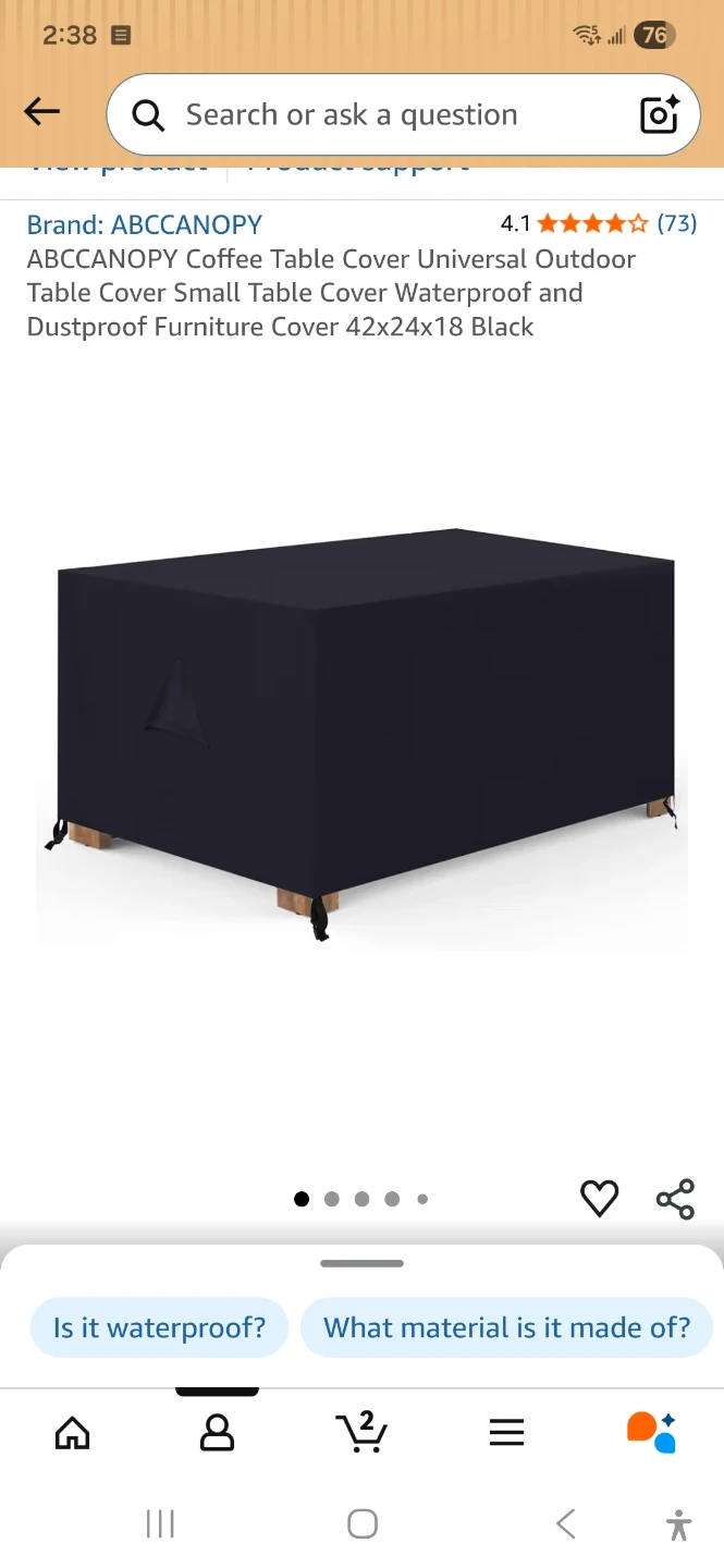 ABCCANOPY Outdoor Table Cover 42"x24"x18" Black