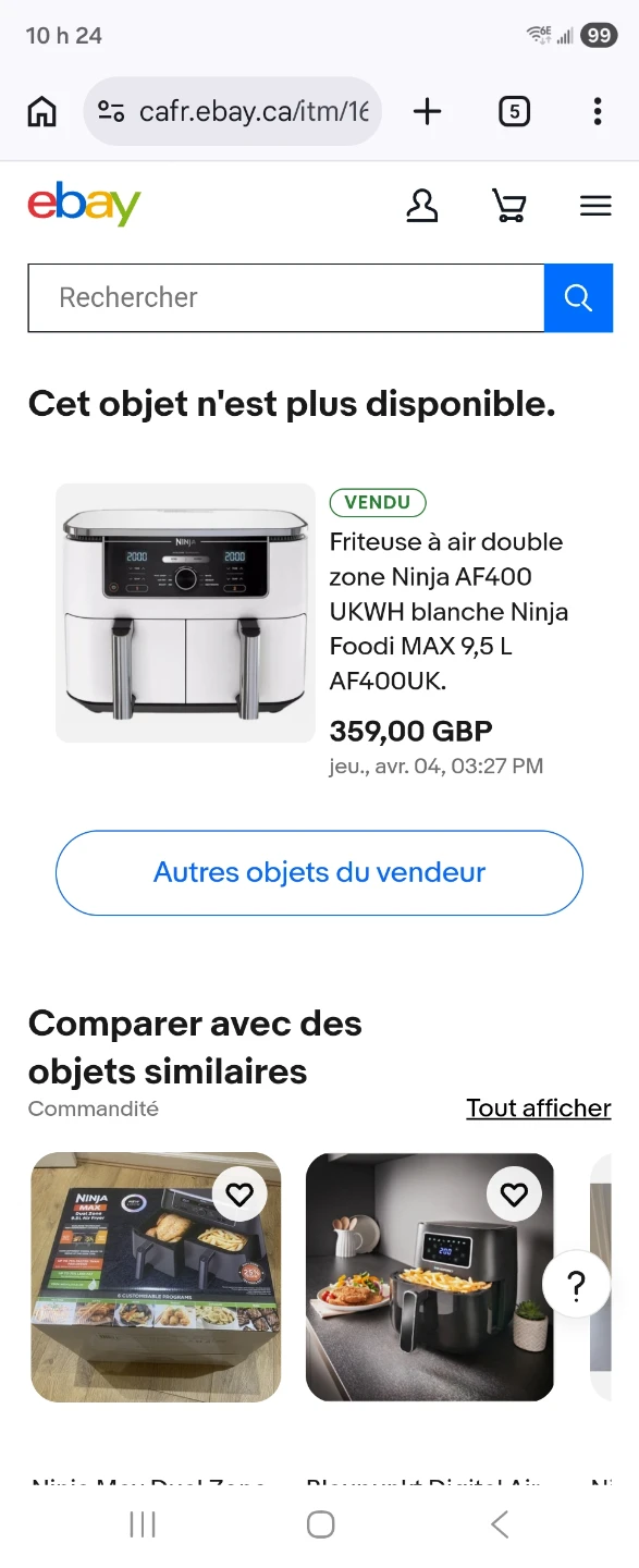 Ninja Foodi XL 10-Quart 2-Basket Air Fryer