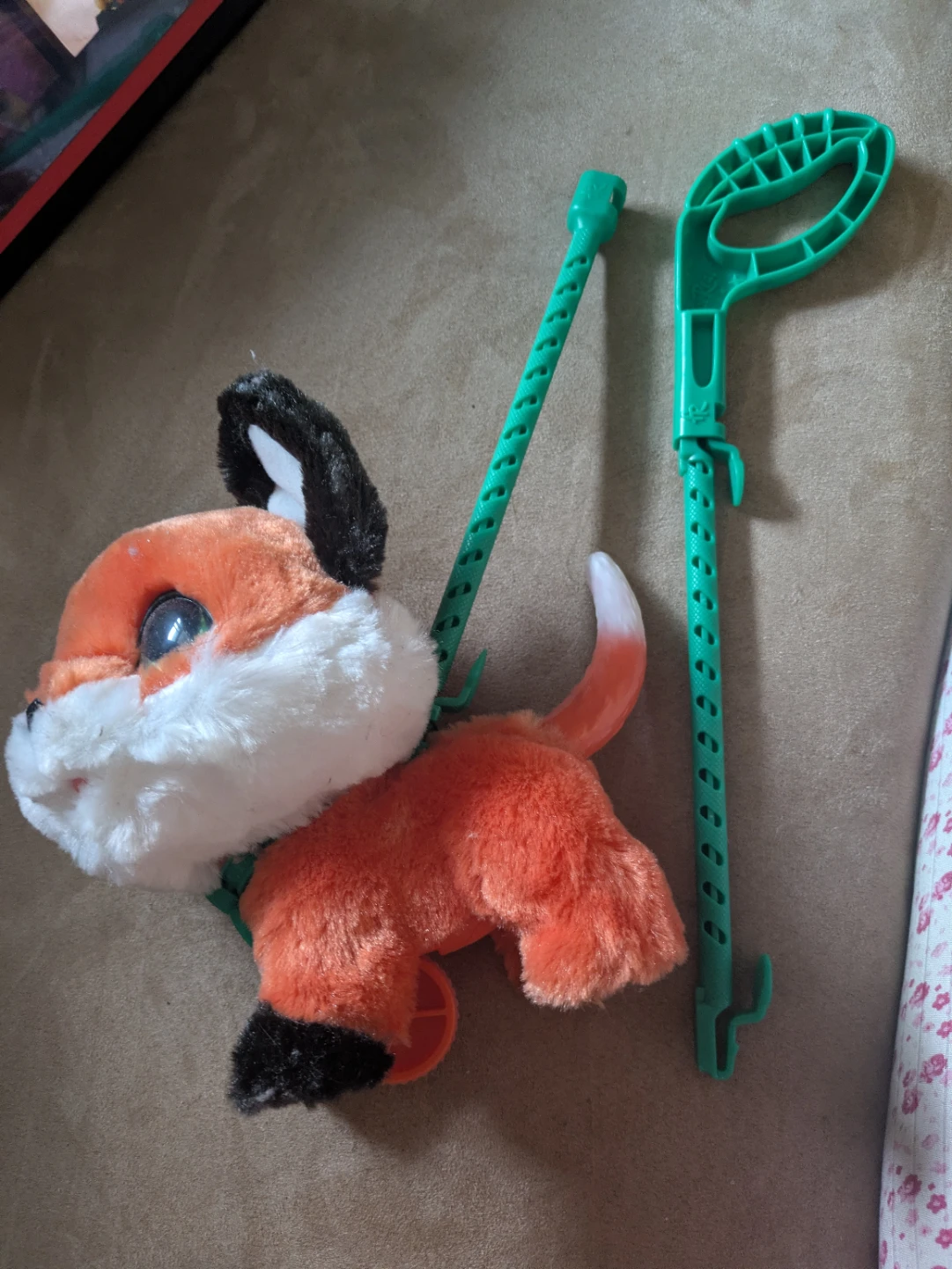 Barking dog Toy with Green Handle & Stick