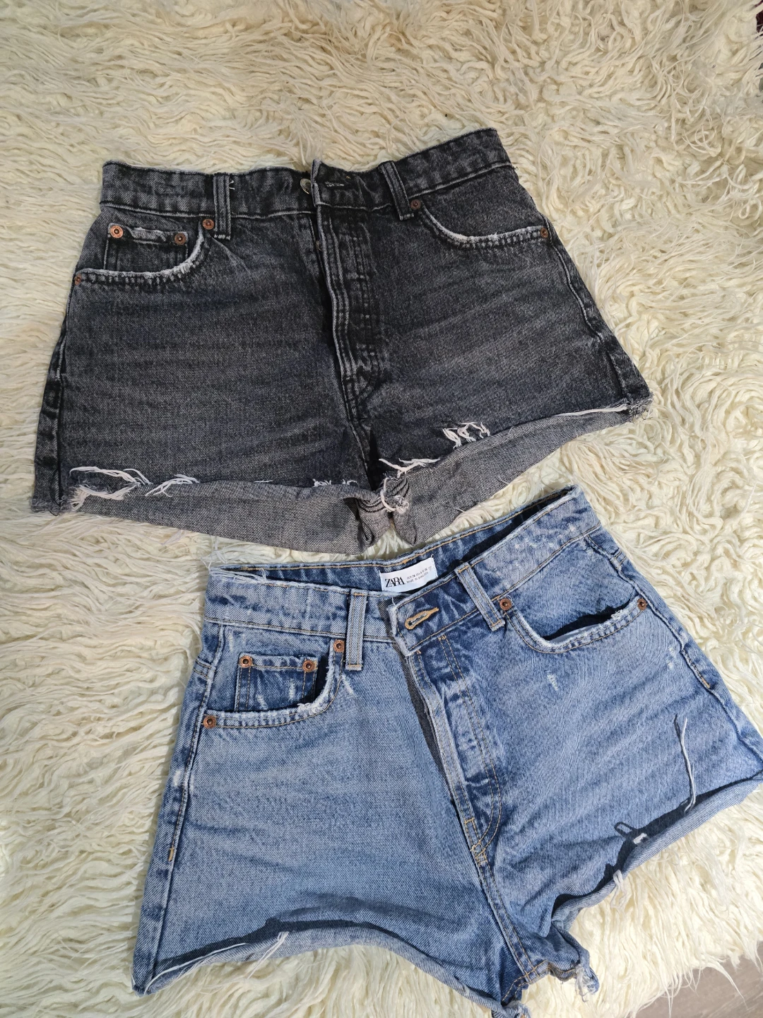 Zara Denim Shorts Bundle - Black and Blue