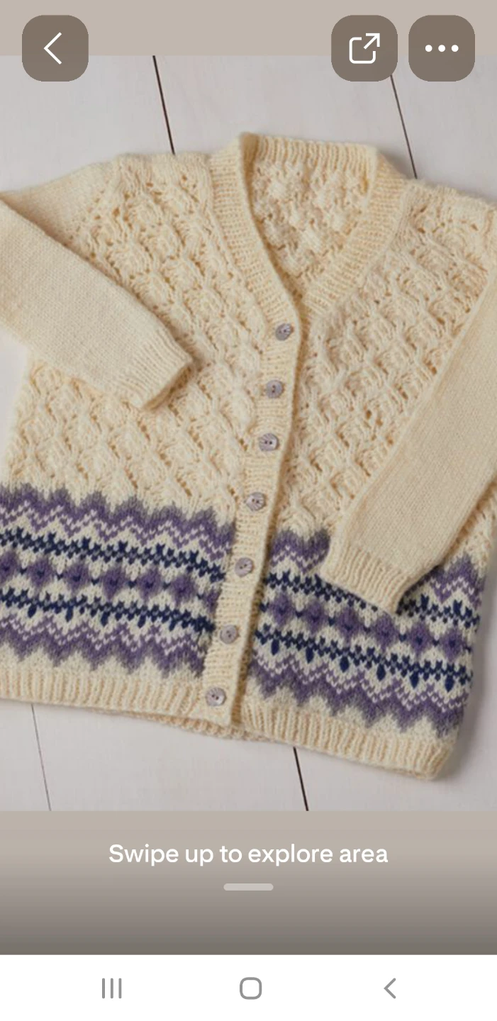Fair isle hand knit sweaters for children and adults