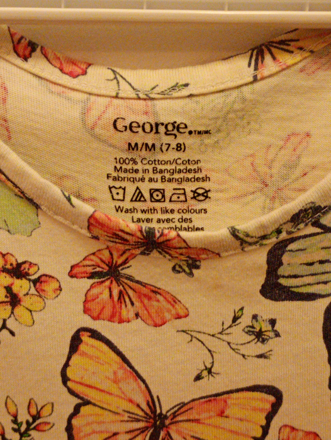 George Girls Butterfly Print Dress M/M (7-8) - photo 2