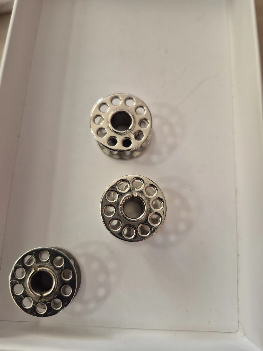 Set of 3 Metal Sewing singer Machine Bobbins