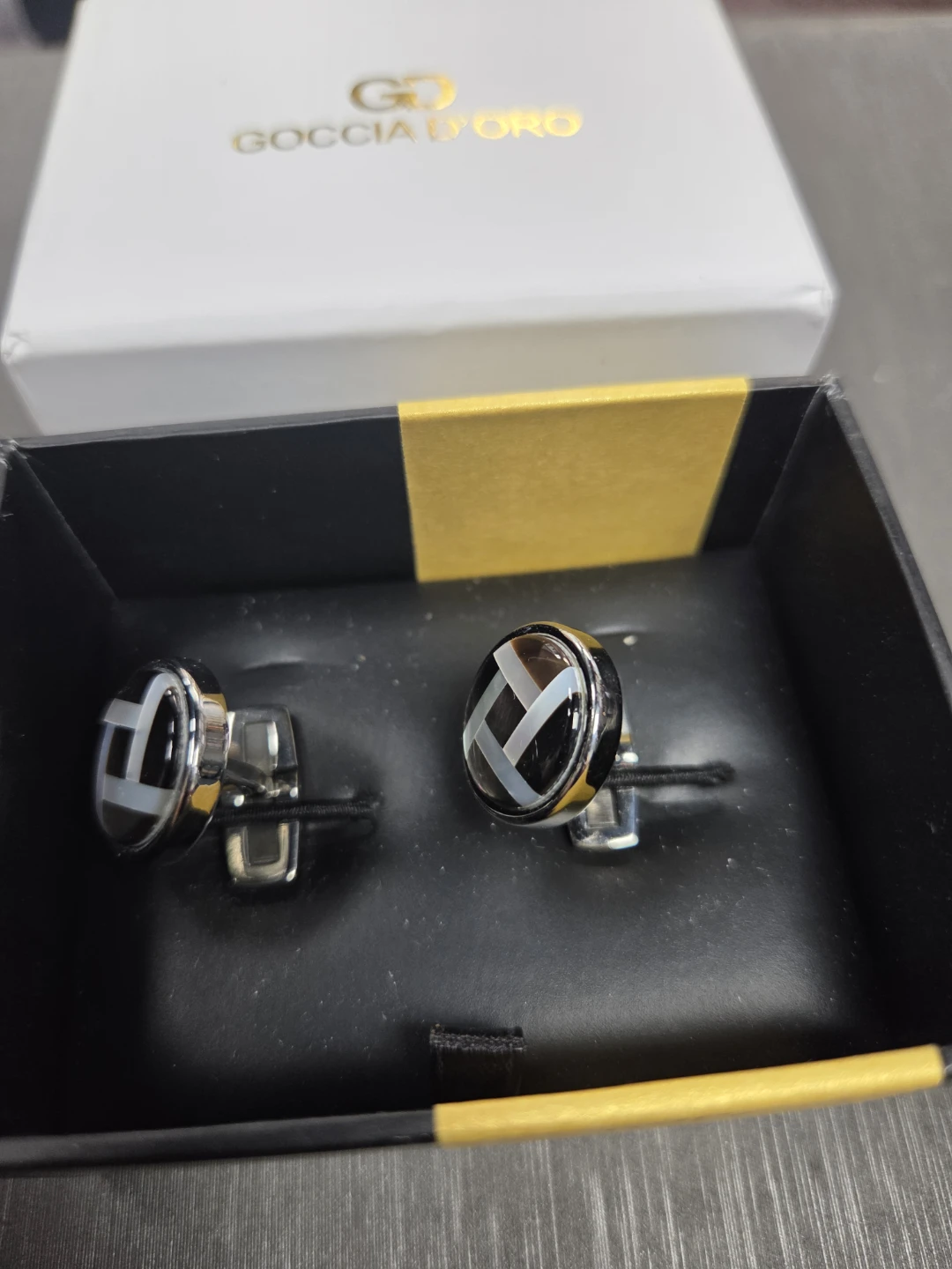 Goccia d'Oro Cufflinks Mother of Pearl Inlay - photo 4