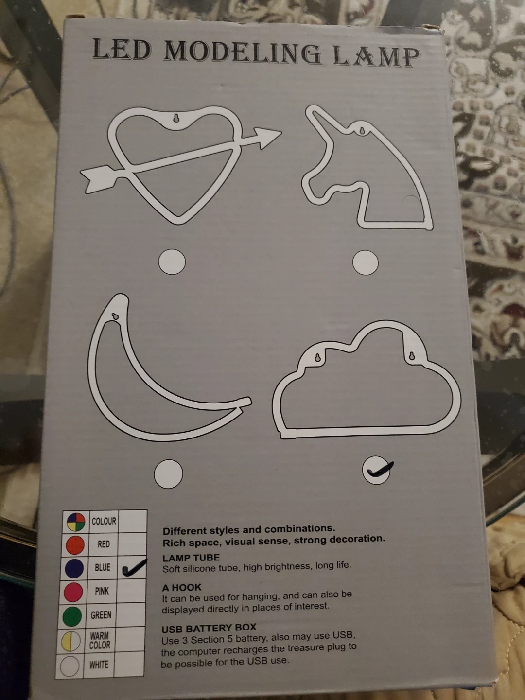 LED Cloud Modeling Lamp - Blue - photo 4