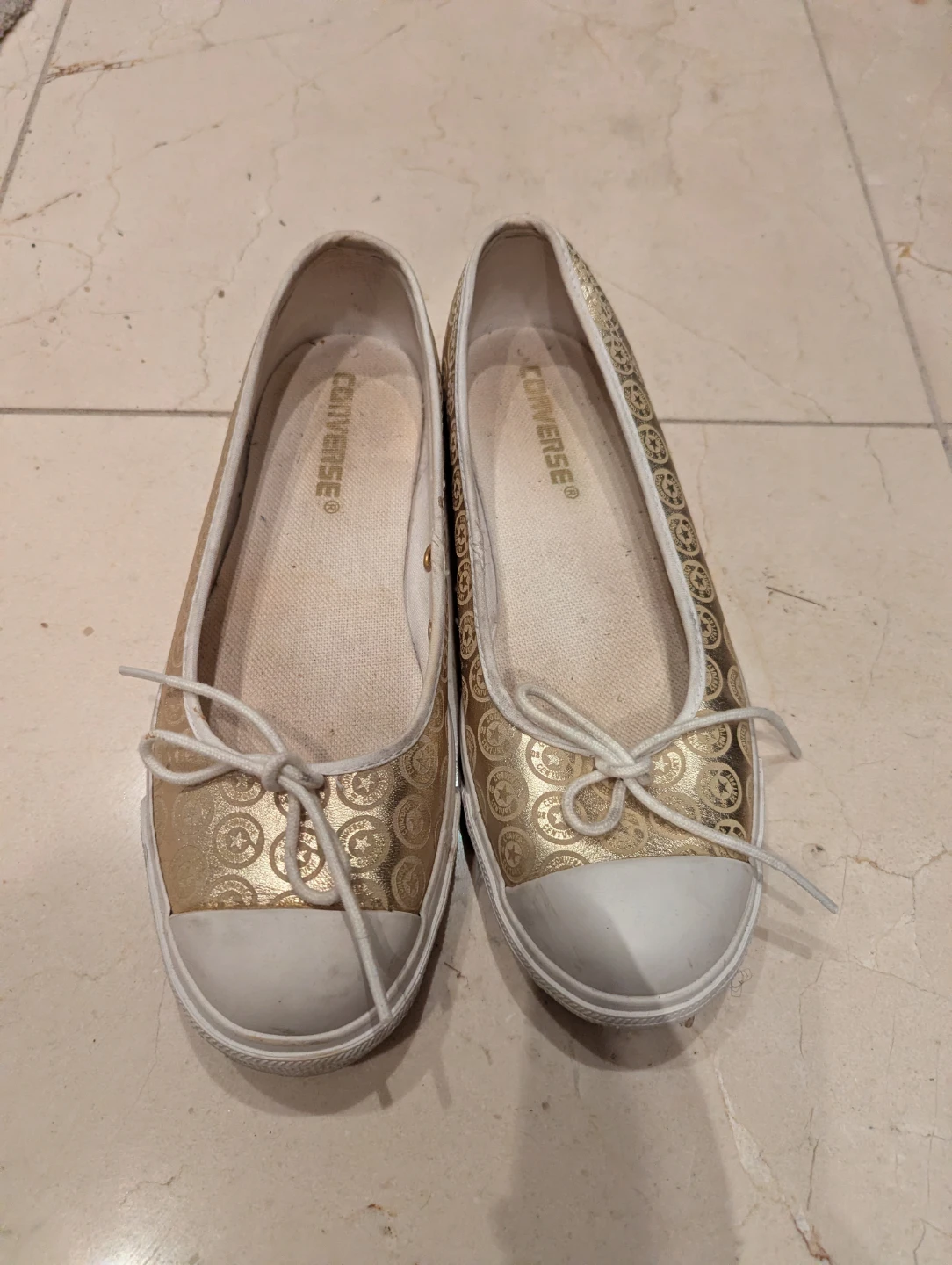 Converse All Star Gold Pattern Ballet Flats