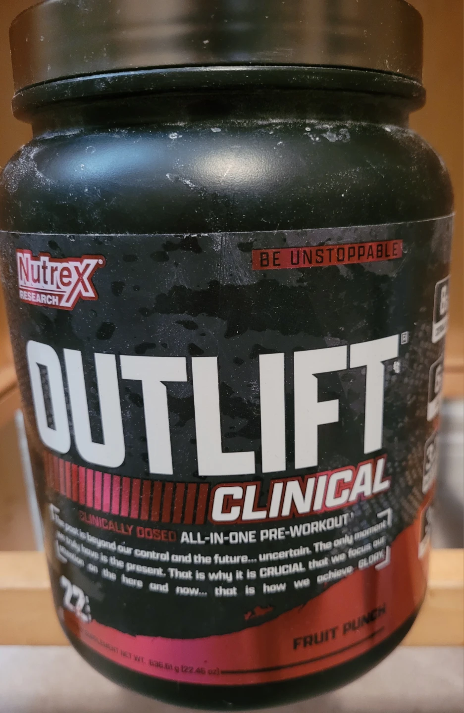 Nutrex Research Outlift Clinical Fruit Punch Pre-Workout Powder
