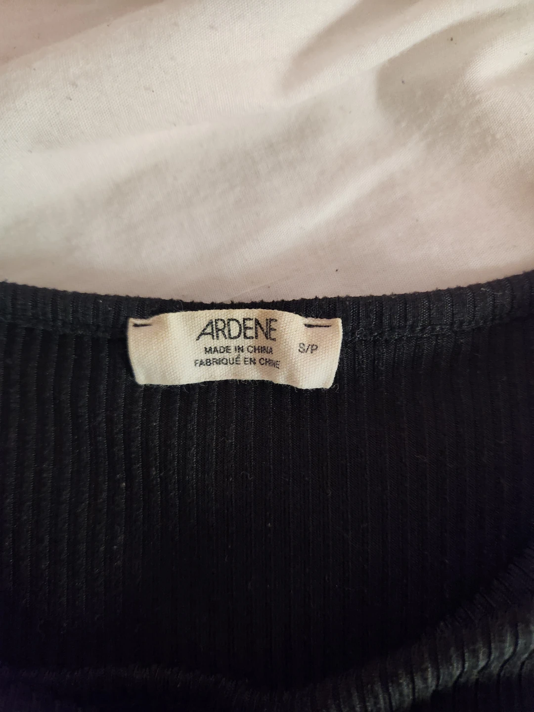 Ardene Black Ribbed Ruched Crop Top Size S/P - photo 3