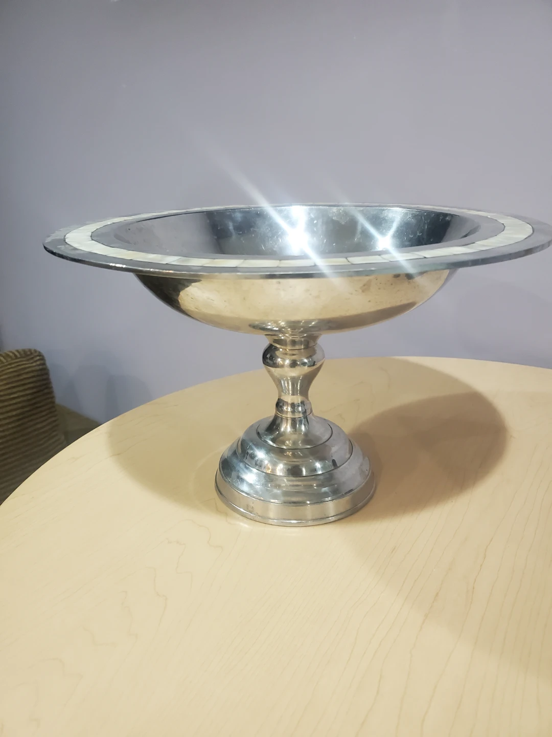 Pedestal fruit bowl with decorative inlay - photo 5