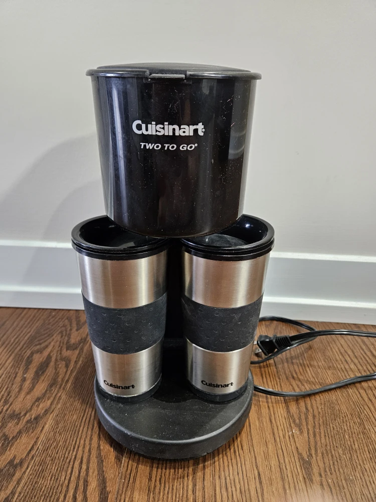 Cuisinart Two to Go Coffee Maker with 2 Travel Mugs