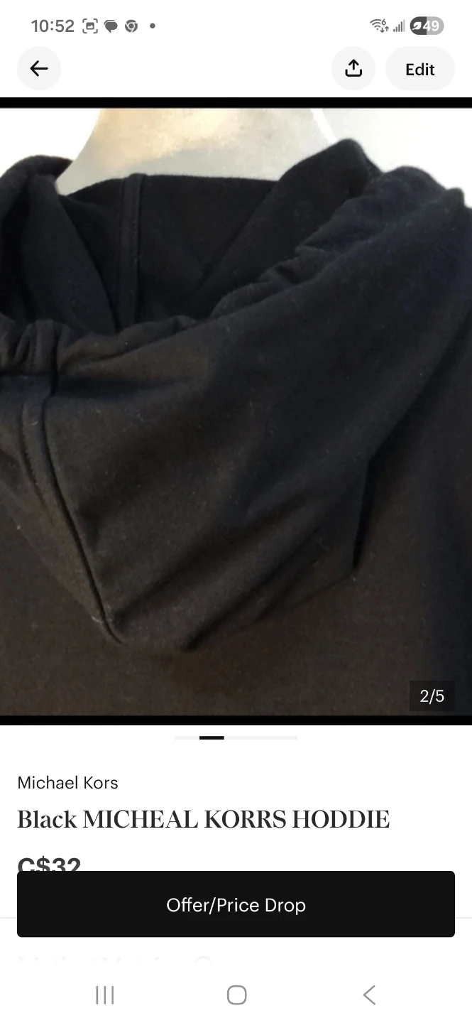 Michael Kors Black MK Logo Hoodie - photo 3