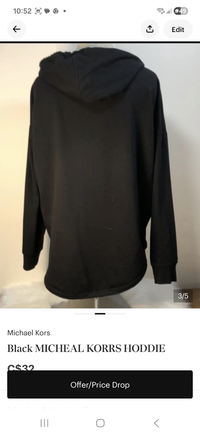 Michael Kors Black MK Logo Hoodie - photo 4