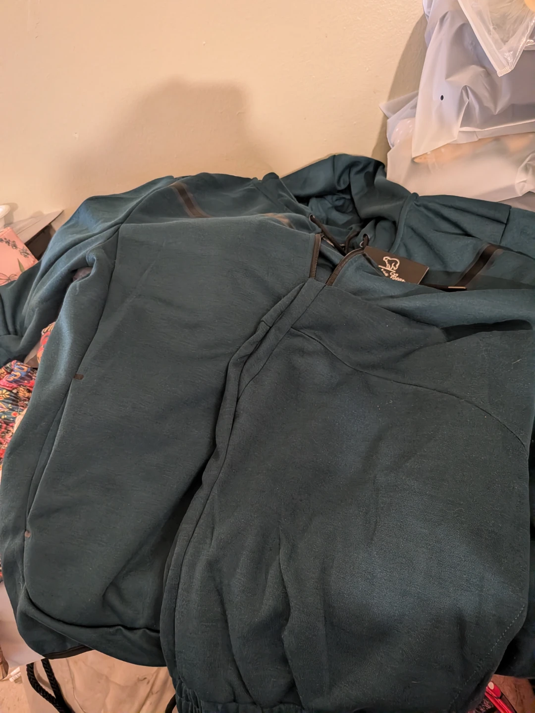 Agility Bear Men's Tracksuit Set - Teal, Size L - photo 3
