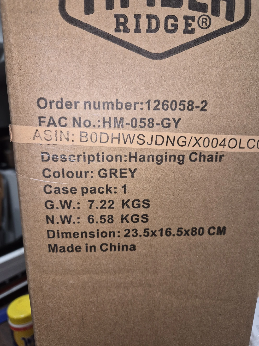 Timber Ridge Hanging Chair - Grey - photo 2