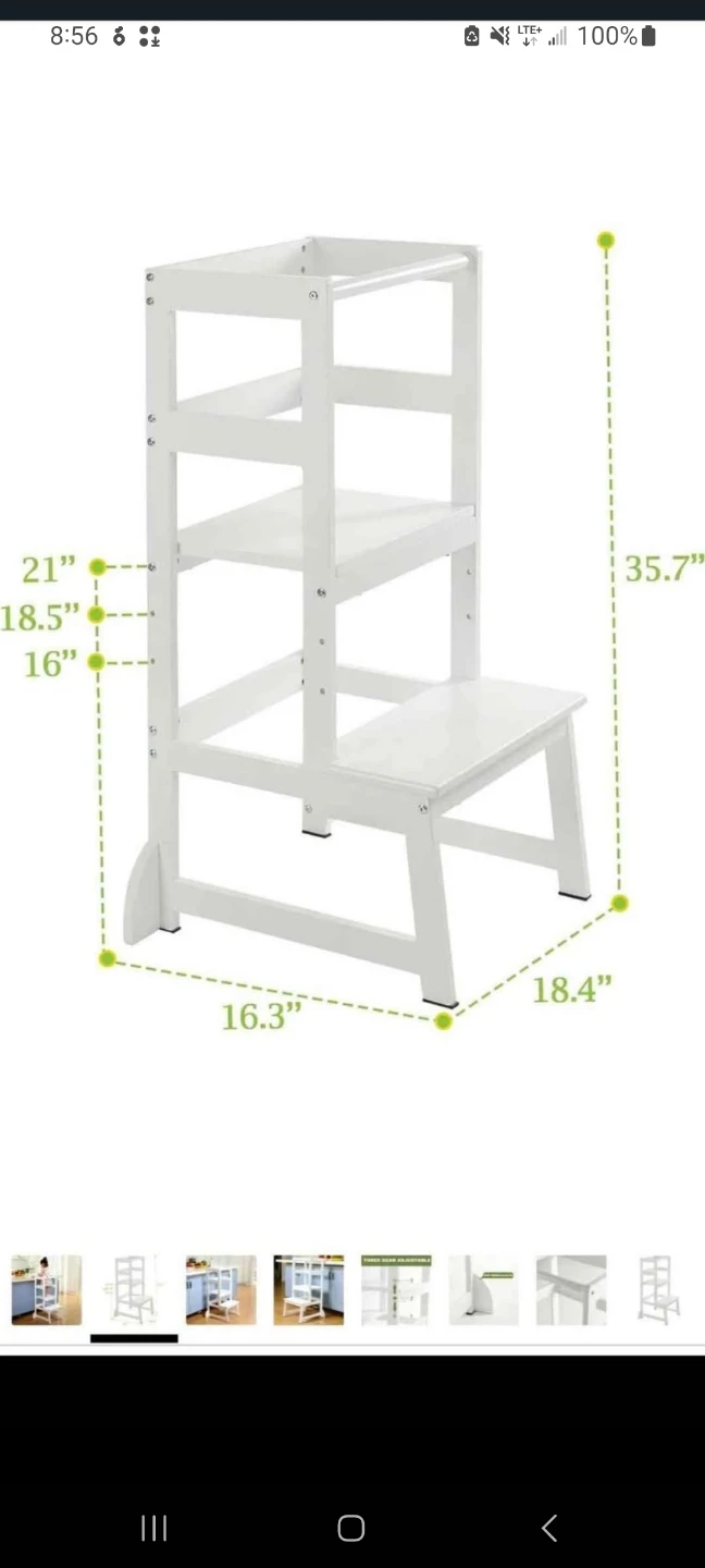 Toddler Kitchen Step Stool - Natural - photo 2