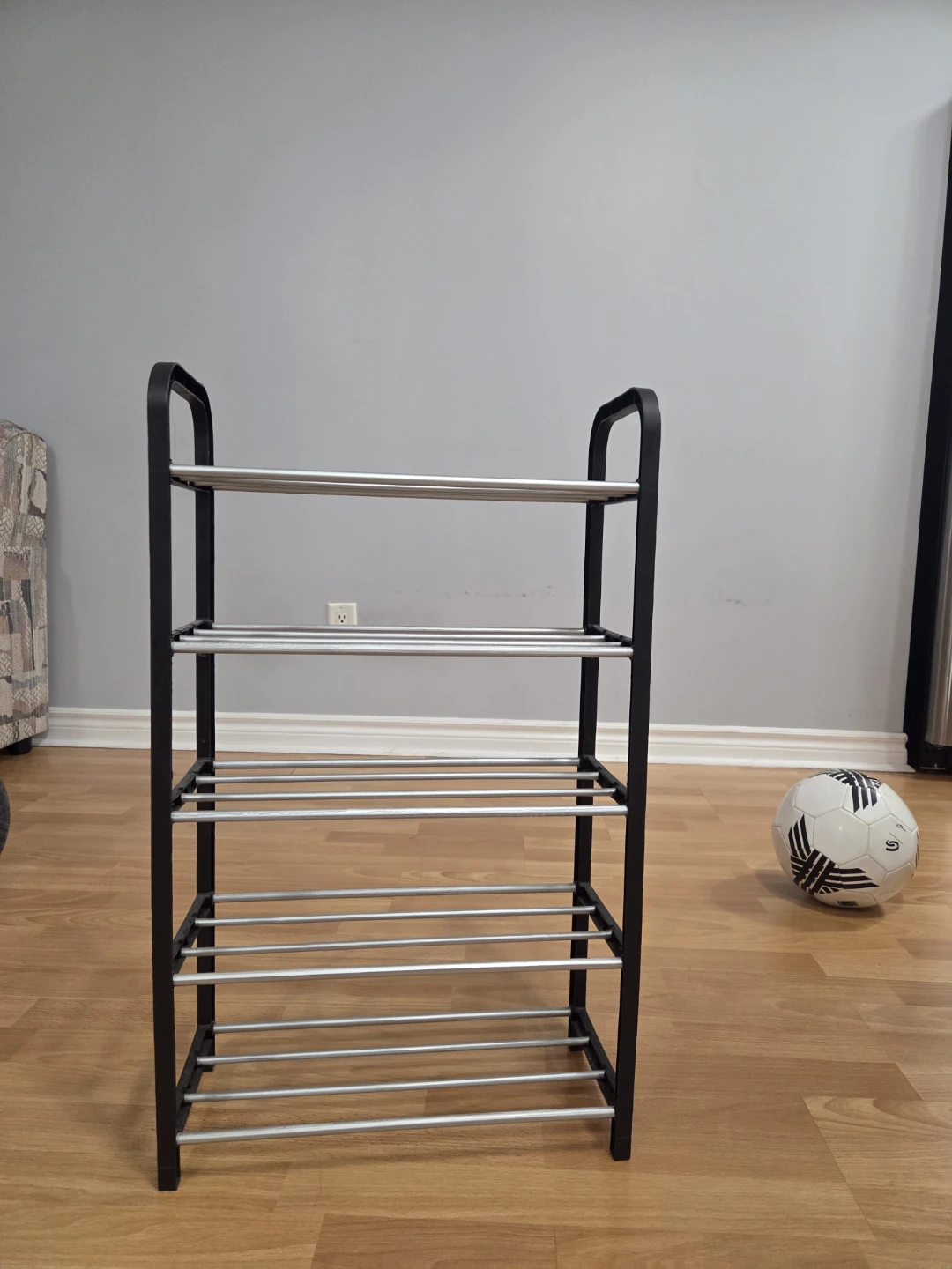 Black 4-Tier Shoe Rack