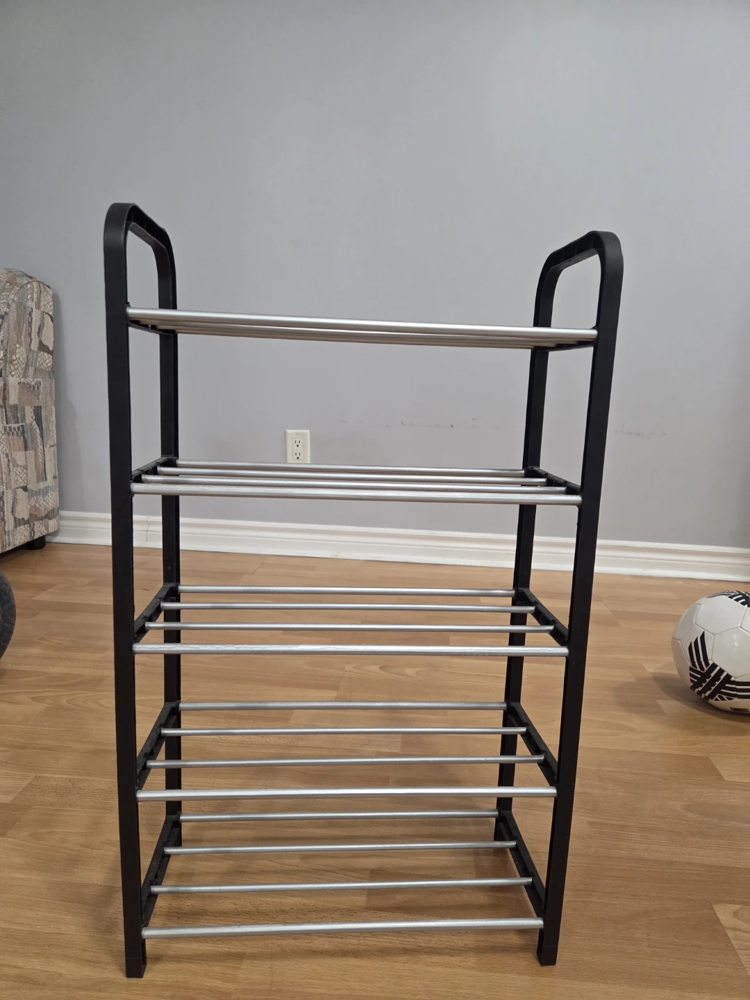 Black 4-Tier Shoe Rack - photo 2